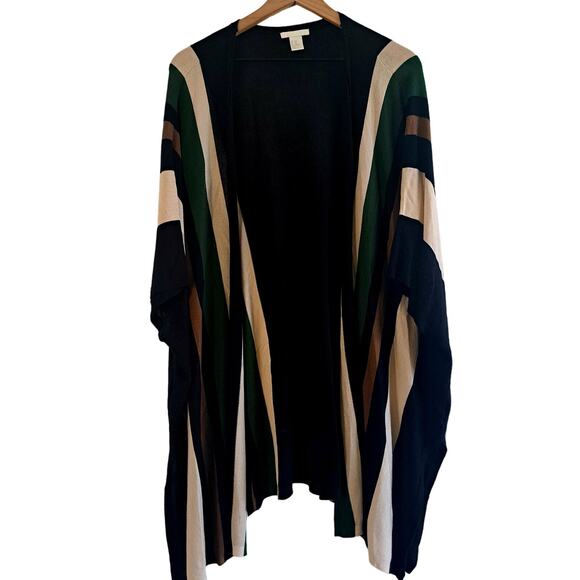 H&M Oversized Open Front Striped Cardigan - Picture 2 of 7